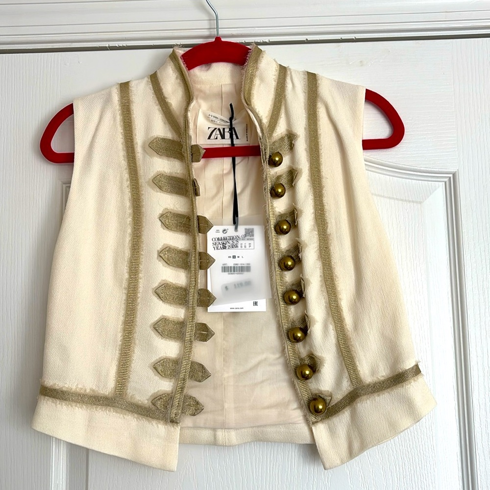 Zara vest, NEW, limited edition, Small, 100% cotton, never worn